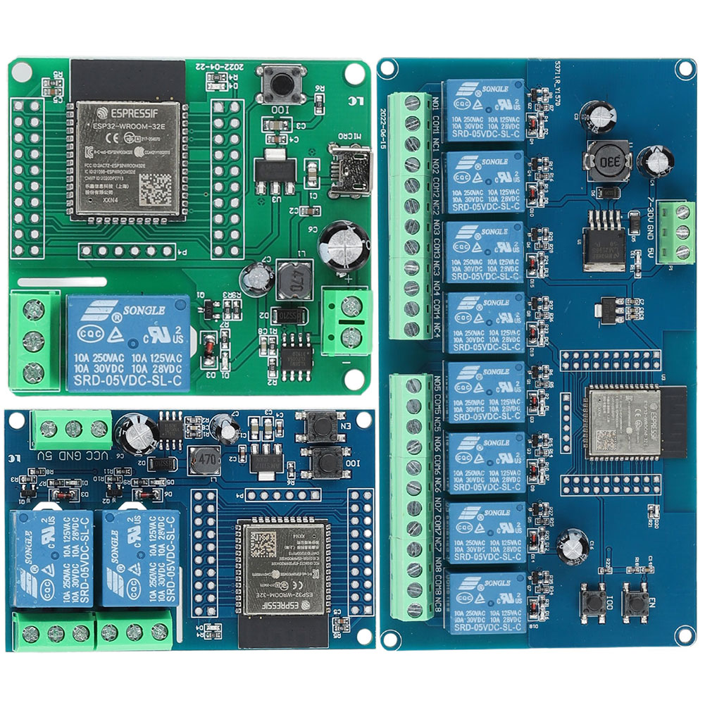 Relay 8 Channel Board - ESP32 1/2/8 Kanaals Voedingsmodule DC 5-30/60V
