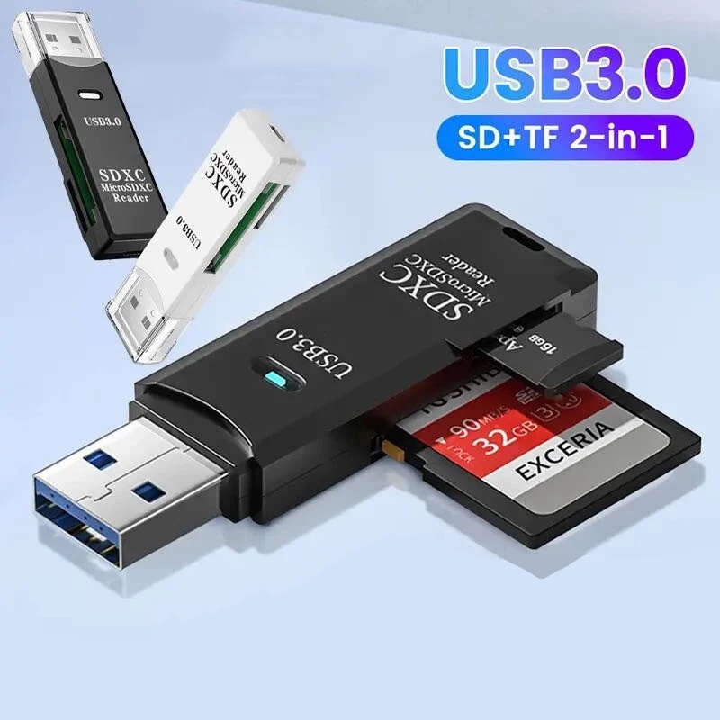 Home Assistant Sd - 2-in-1 multifunctionele USB-kaartlezer Schrijver Micro SD/TF-geheugenkaartlezer
