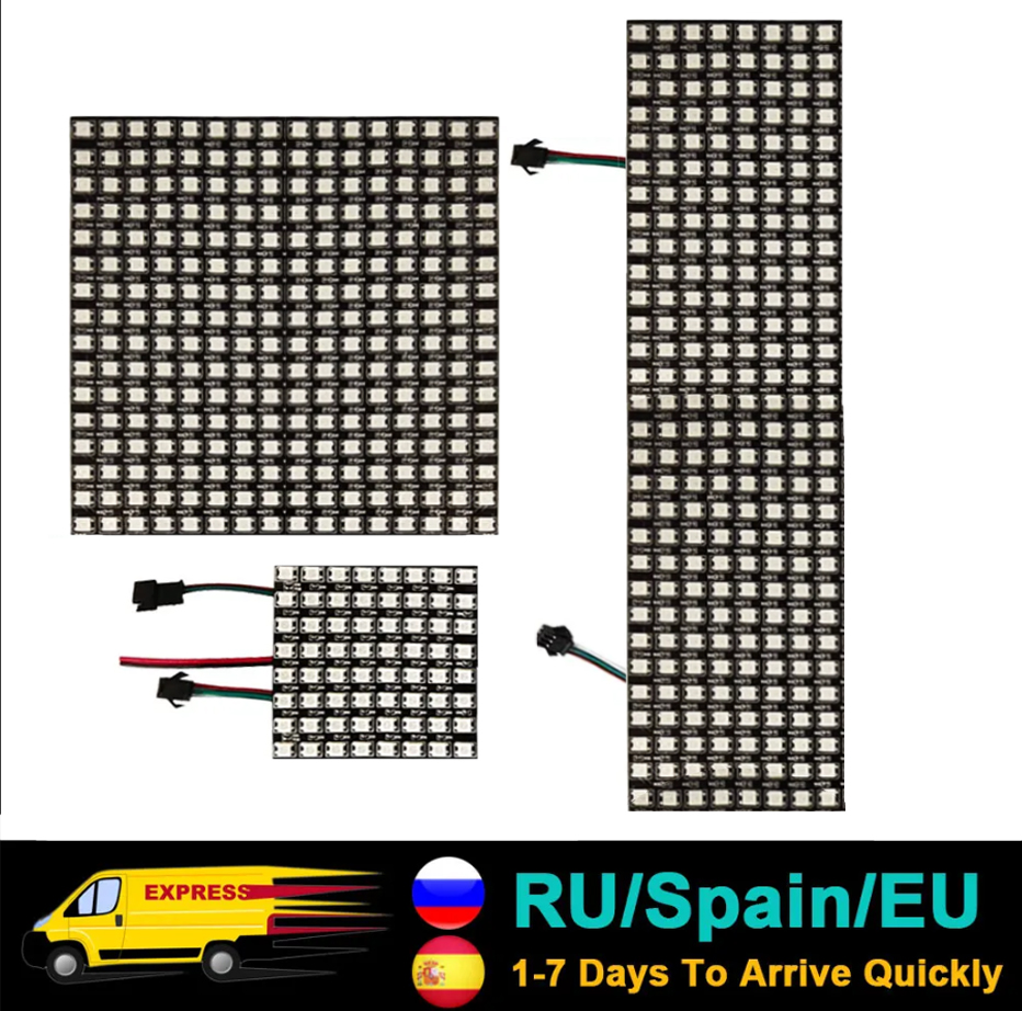 Rgb Led Matrix 8X8 - DC5V WS2812B 5050 RGB SMD Flexibel