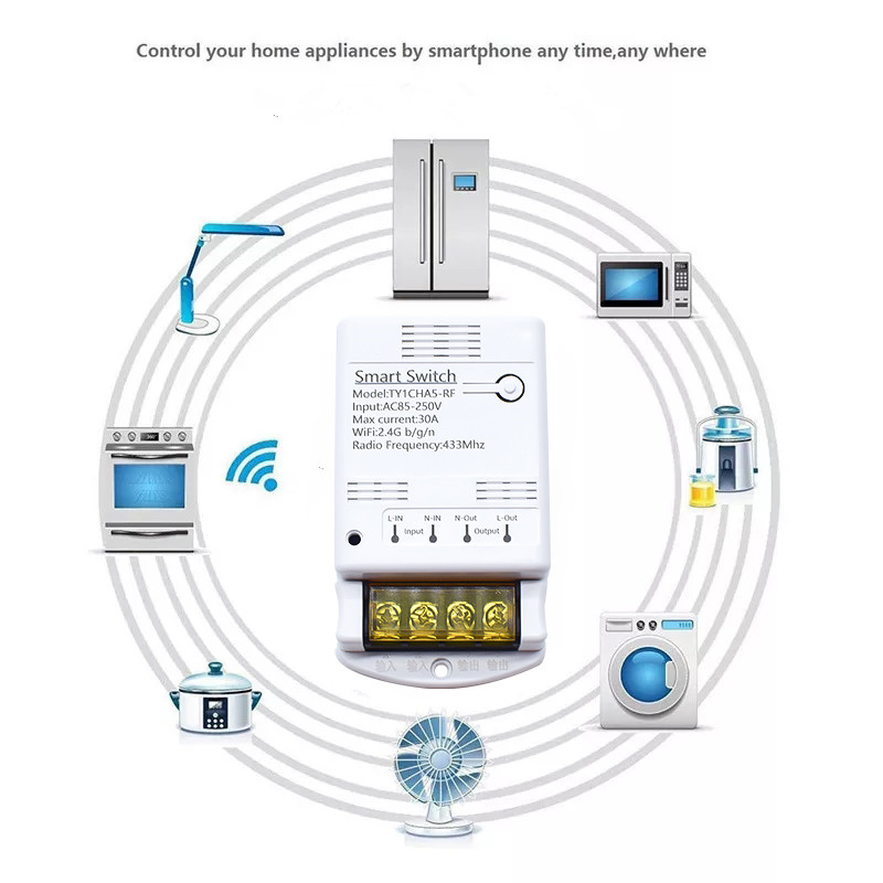Wifi 30A Relaismodule 85-250V  - Home Automation Ideas recensie en prijs