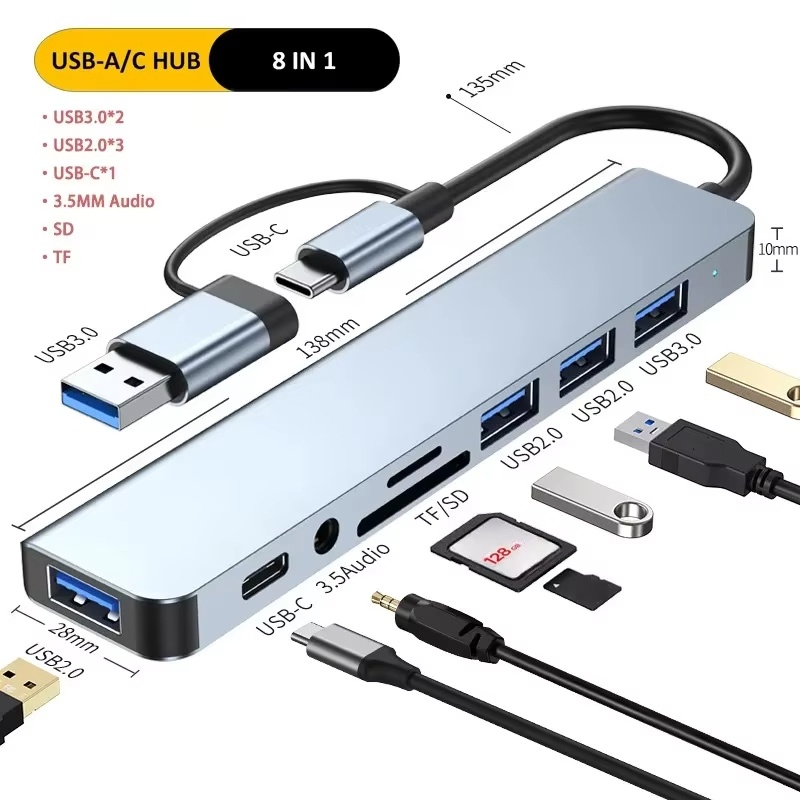 Type-C Hub USB Splitter 8-in-1 - Home Assistant Sd recensie en prijs