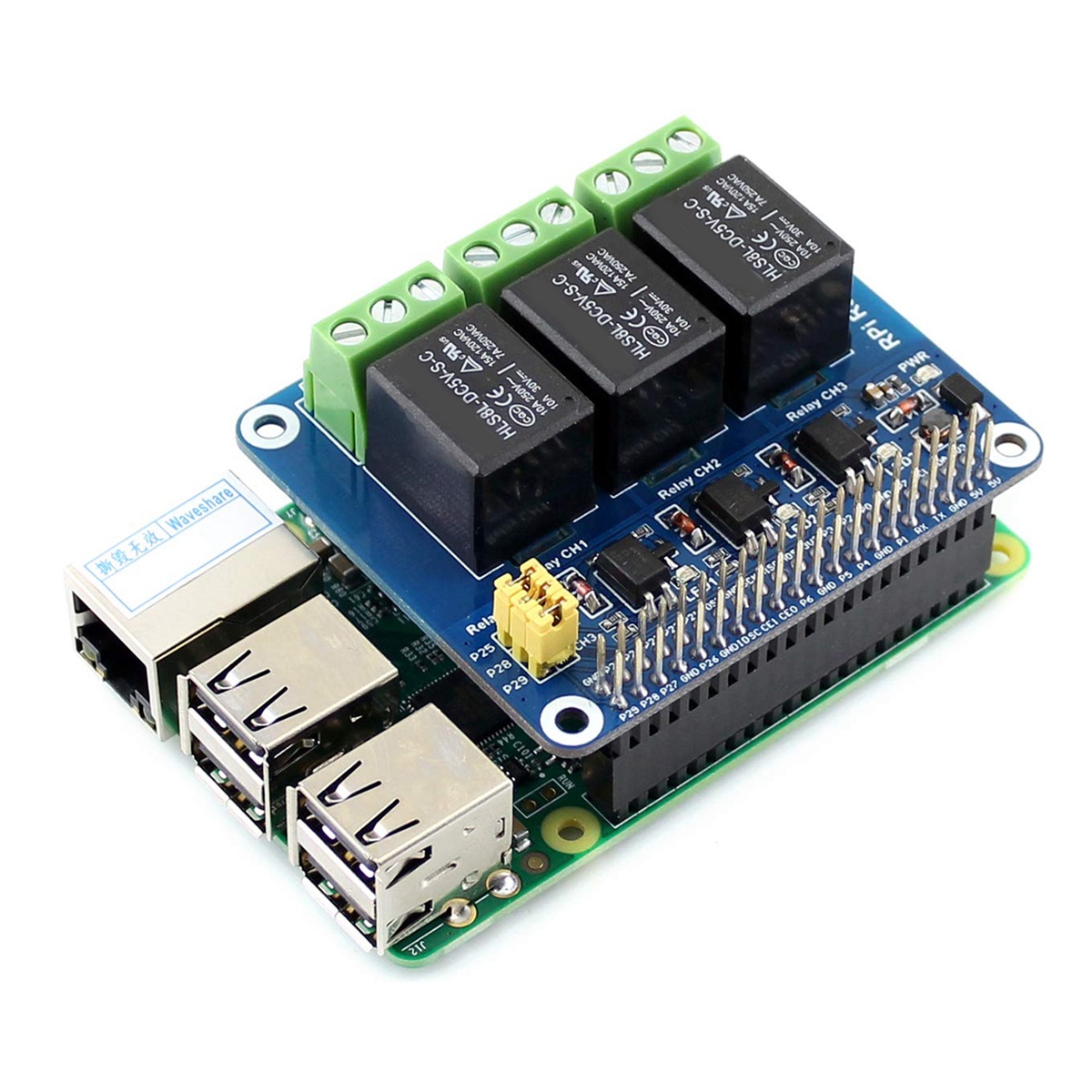 Waveshare 5V 3-kanaals relaism - Pi Zero W Board recensie en prijs